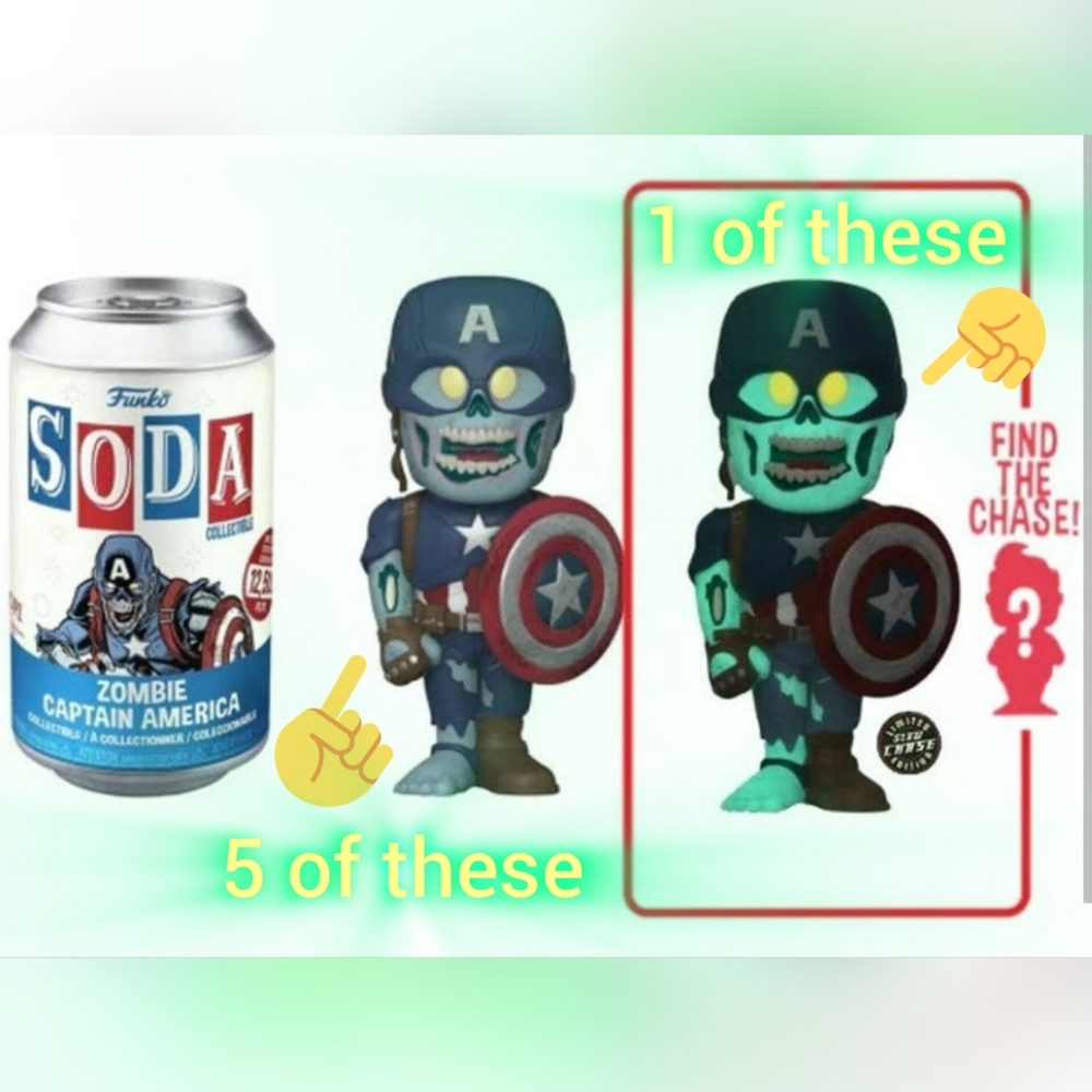Funko Soda What If Zombie Captain America Sealed Case W GLOW in the Dark CHASE